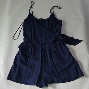 Navy Blue Sleeveless Romper